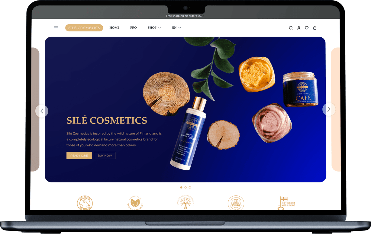 Sile Cosmetics Website - Overview - Case by Stableverse