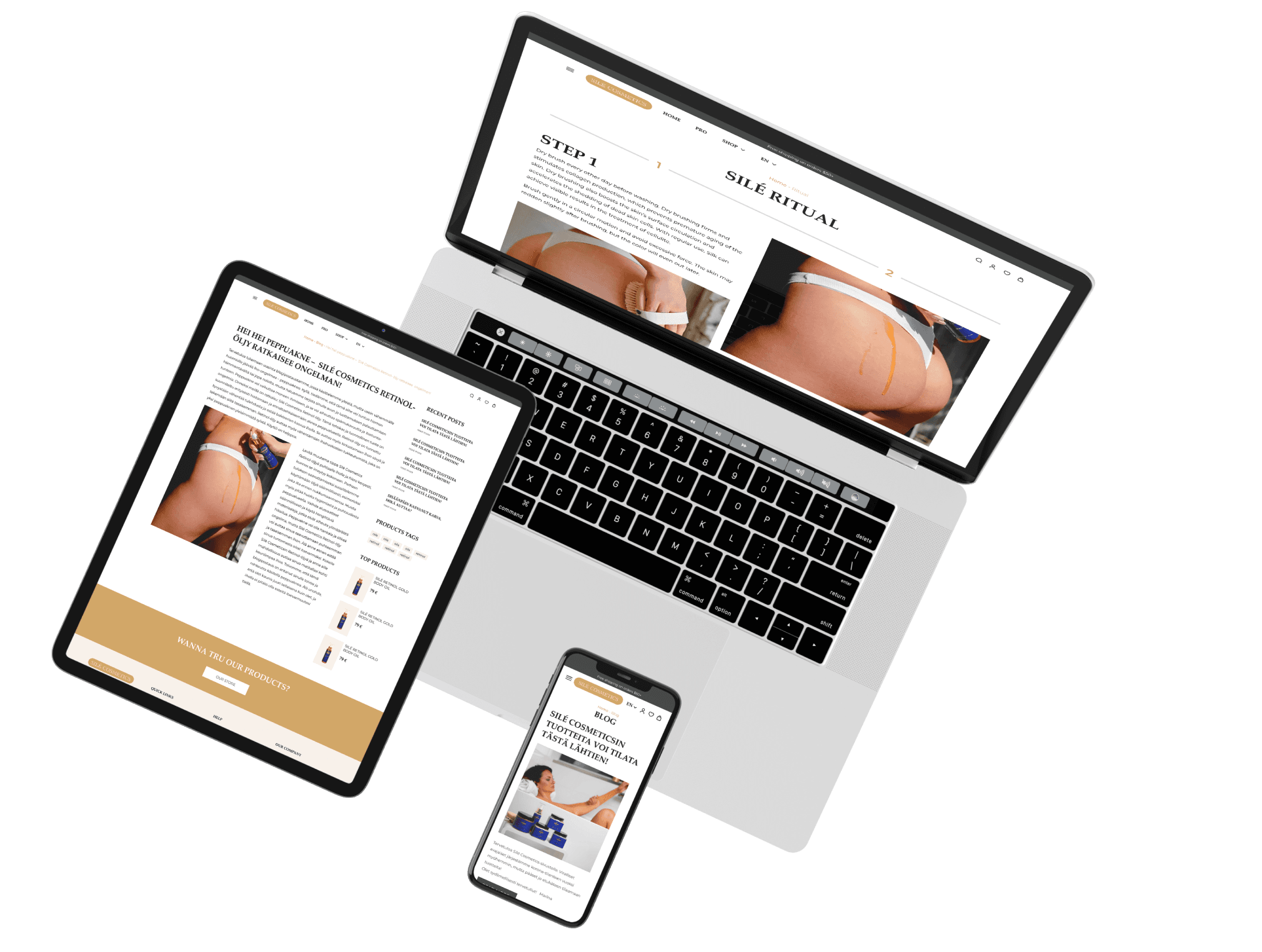 Sile Cosmetics Website - Home Page - Case by Stableverse