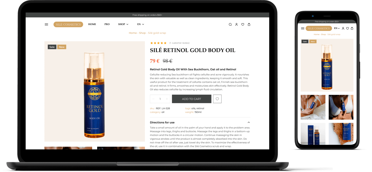 Sile Cosmetics Website - Development process - Case by Stableverse